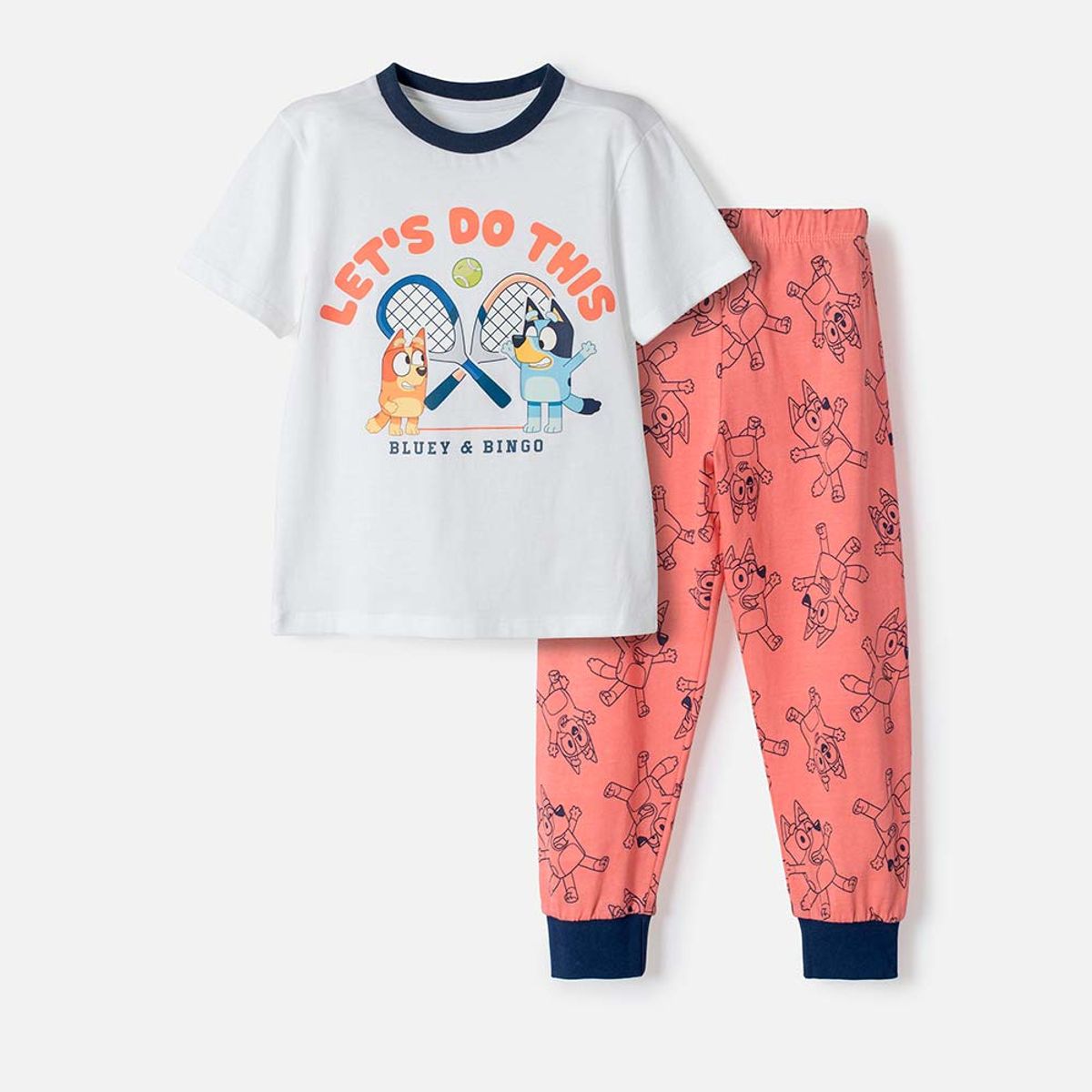 BLUEY - Pijama de Bluey multicolor de pantalón largo para niño 2T a 6T