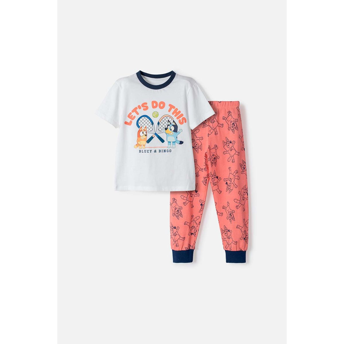 BLUEY - Pijama de Bluey multicolor de pantalón largo para niño 2T a 6T