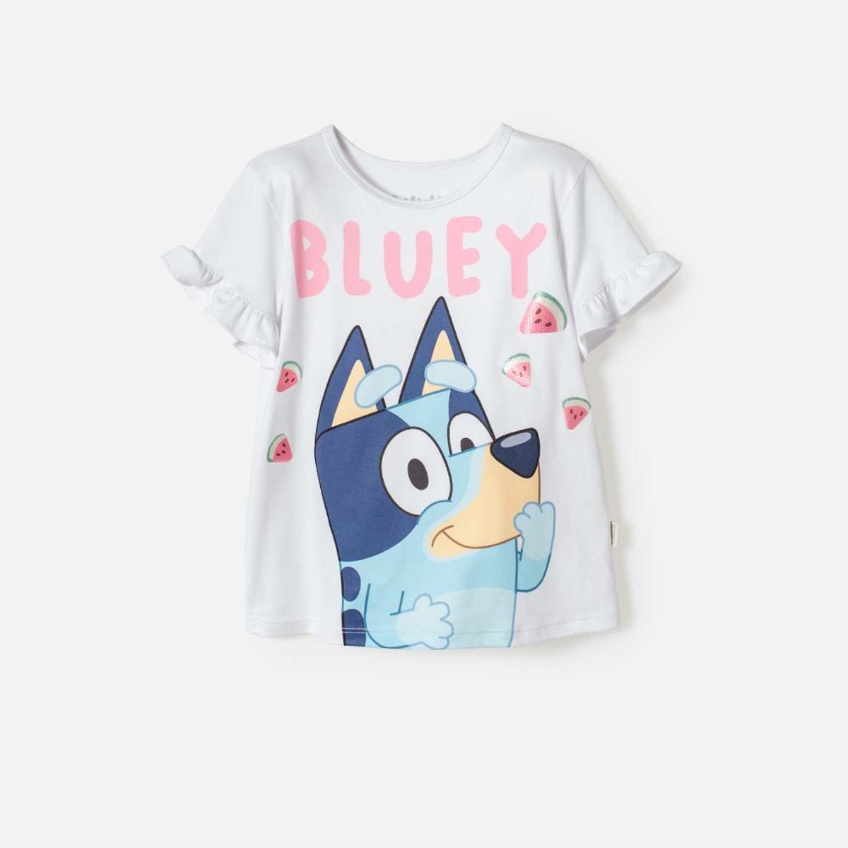 BLUEY - Camiseta de Bluey blanca manga corta para niña de 2T A 6T