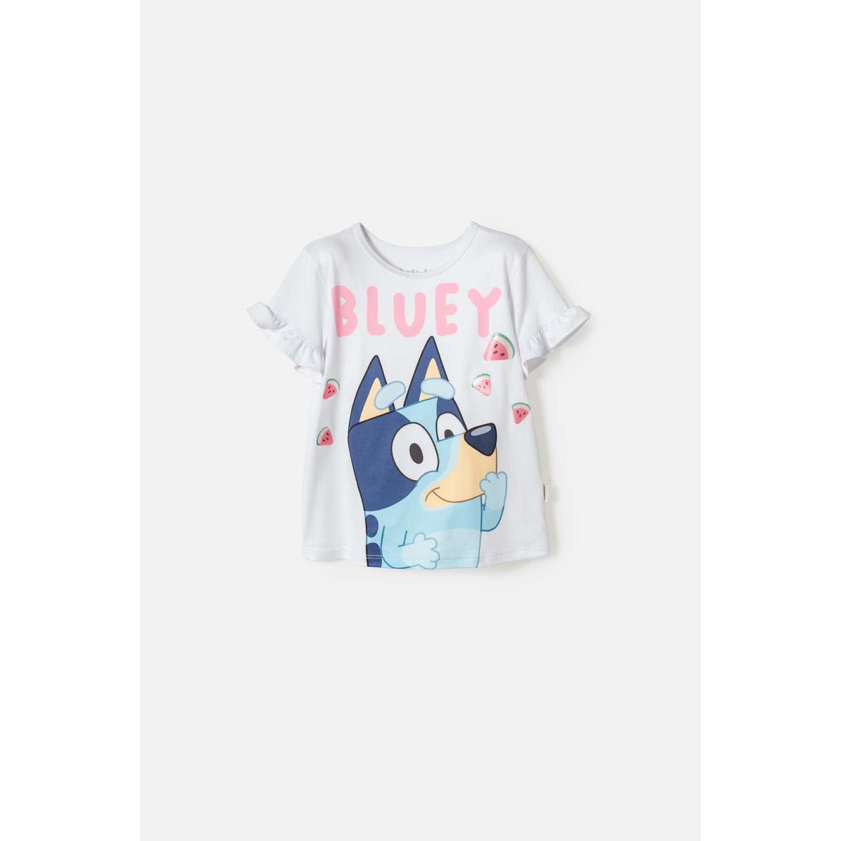 BLUEY - Camiseta de Bluey blanca manga corta para niña de 2T A 6T
