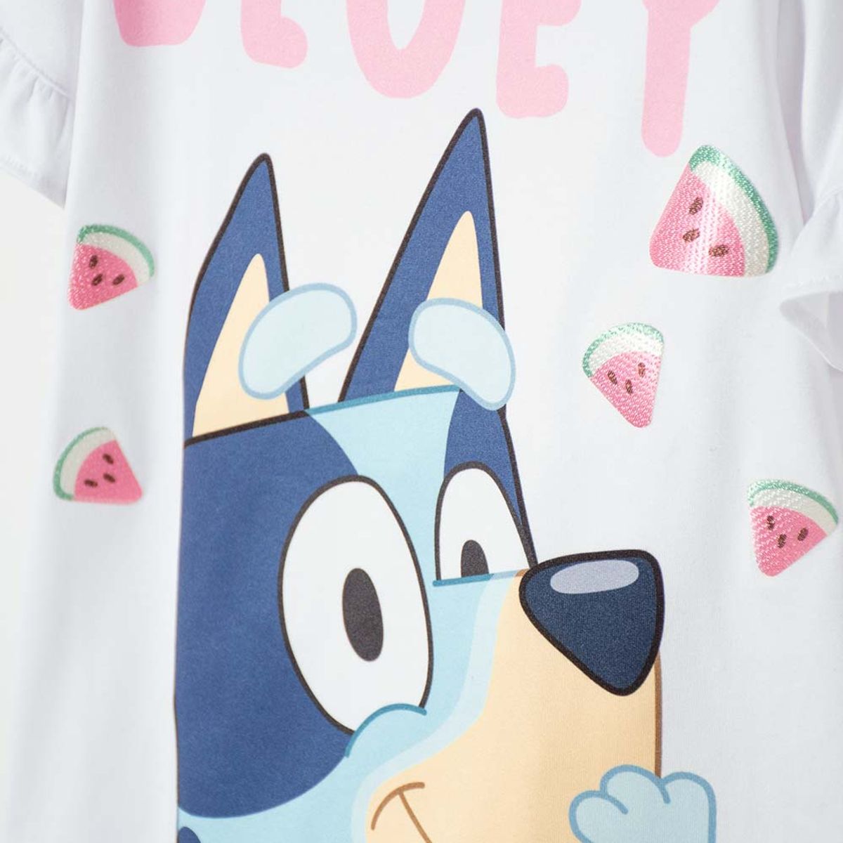 BLUEY - Camiseta de Bluey blanca manga corta para niña de 2T A 6T