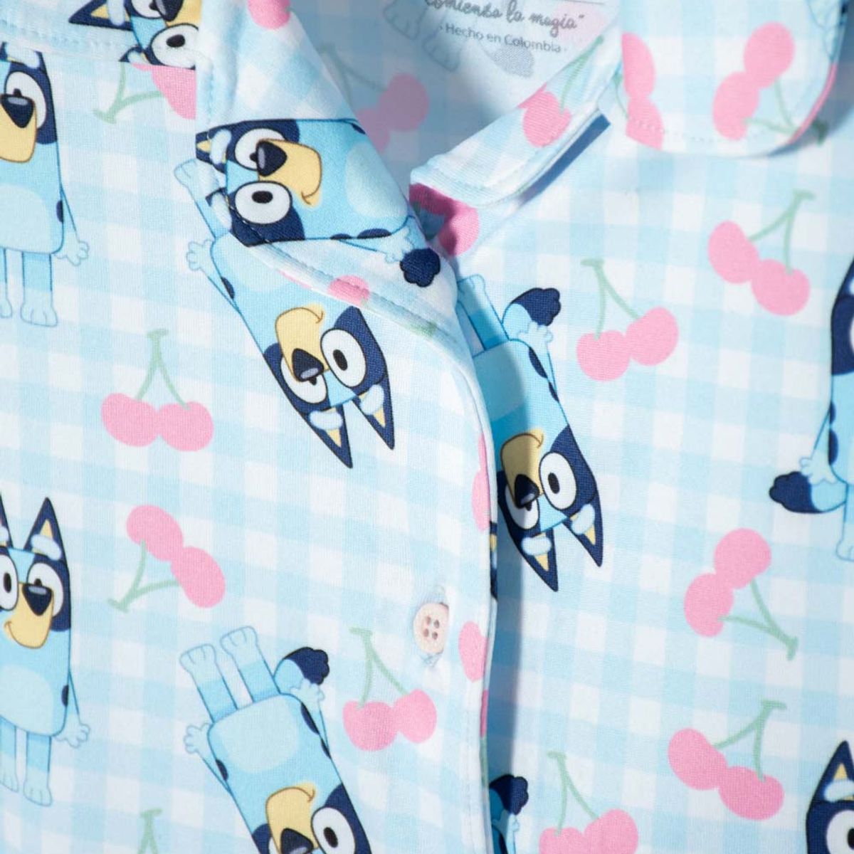 BLUEY - Pijama de Bluey multicolor de pantalón largo para niña 2T a 6T