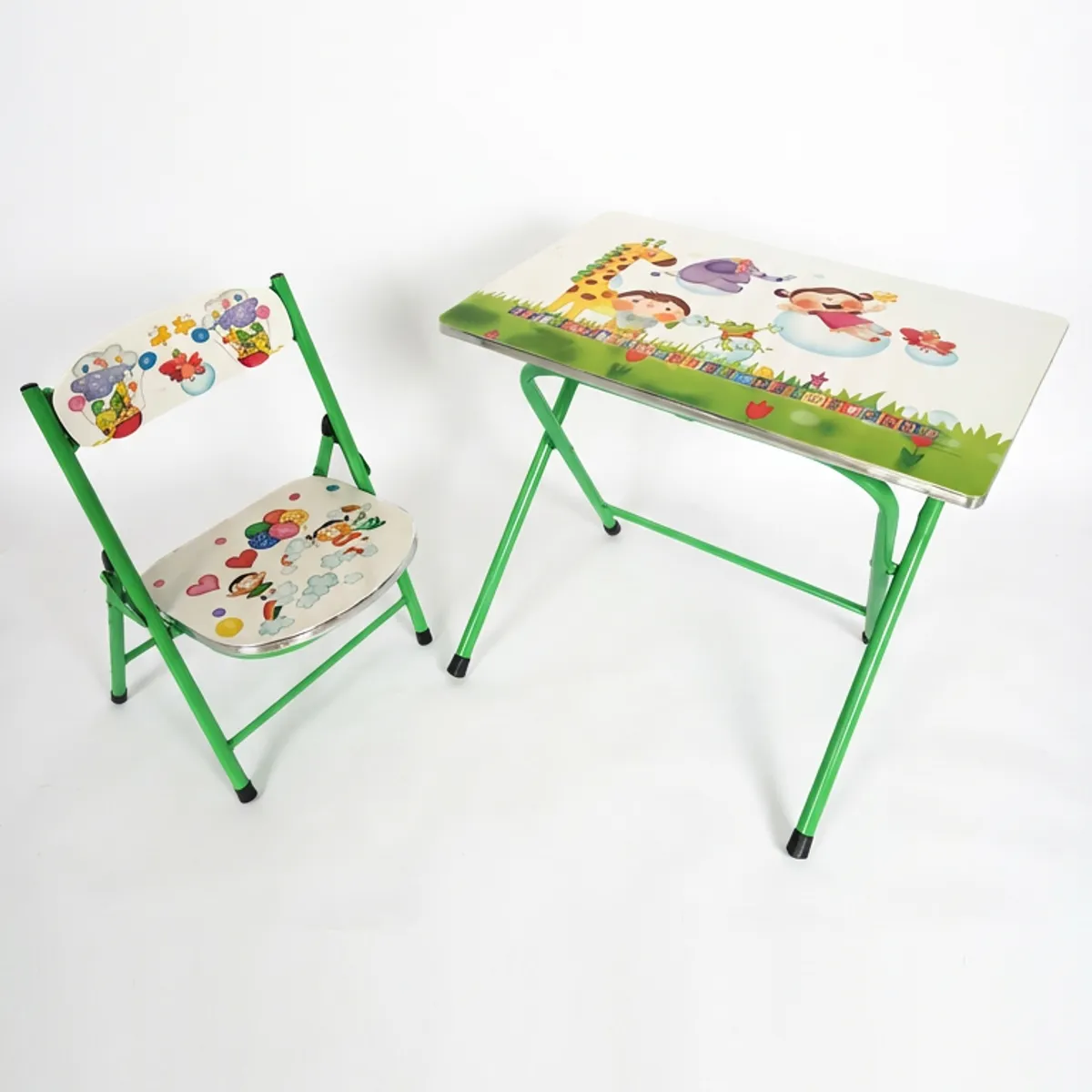 IMPORTADORA MAKA - Combo Escritorio Plegable + Silla Infantil Premium Pizarra Verde