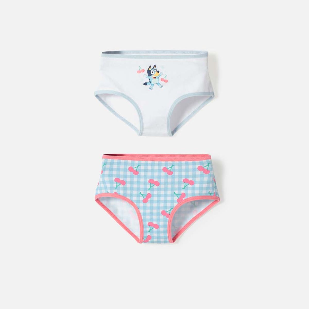 BLUEY - Pack X2 panties de Bluey blanco para niña 2T a 6T