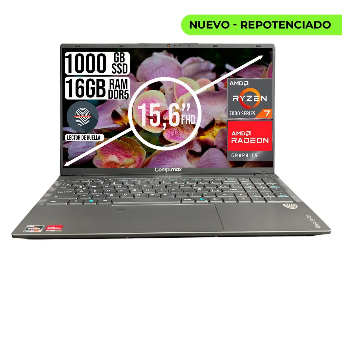 COMPUMAX - PORTATIL COMPUMAX ONIX AMD RYZEN 7-7735HS SSD 1TB RAM 16GB  15.6" LCD