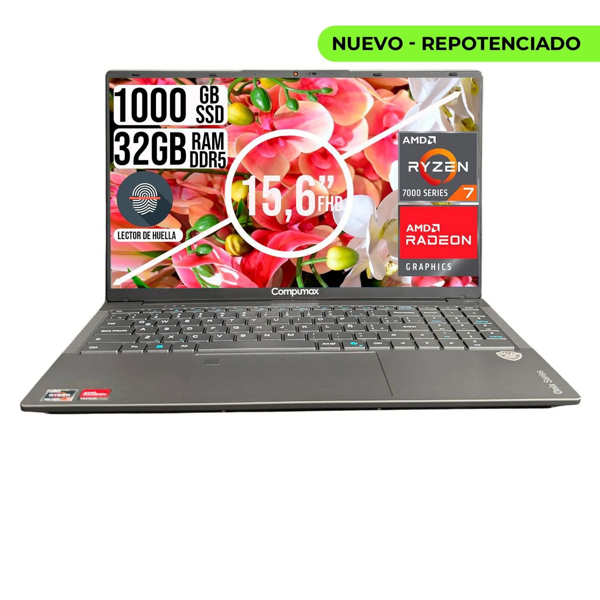 COMPUMAX - PORTATIL COMPUMAX ONIX AMD RYZEN 7-7735HS SSD 1TB RAM 32GB  15.6" LCD