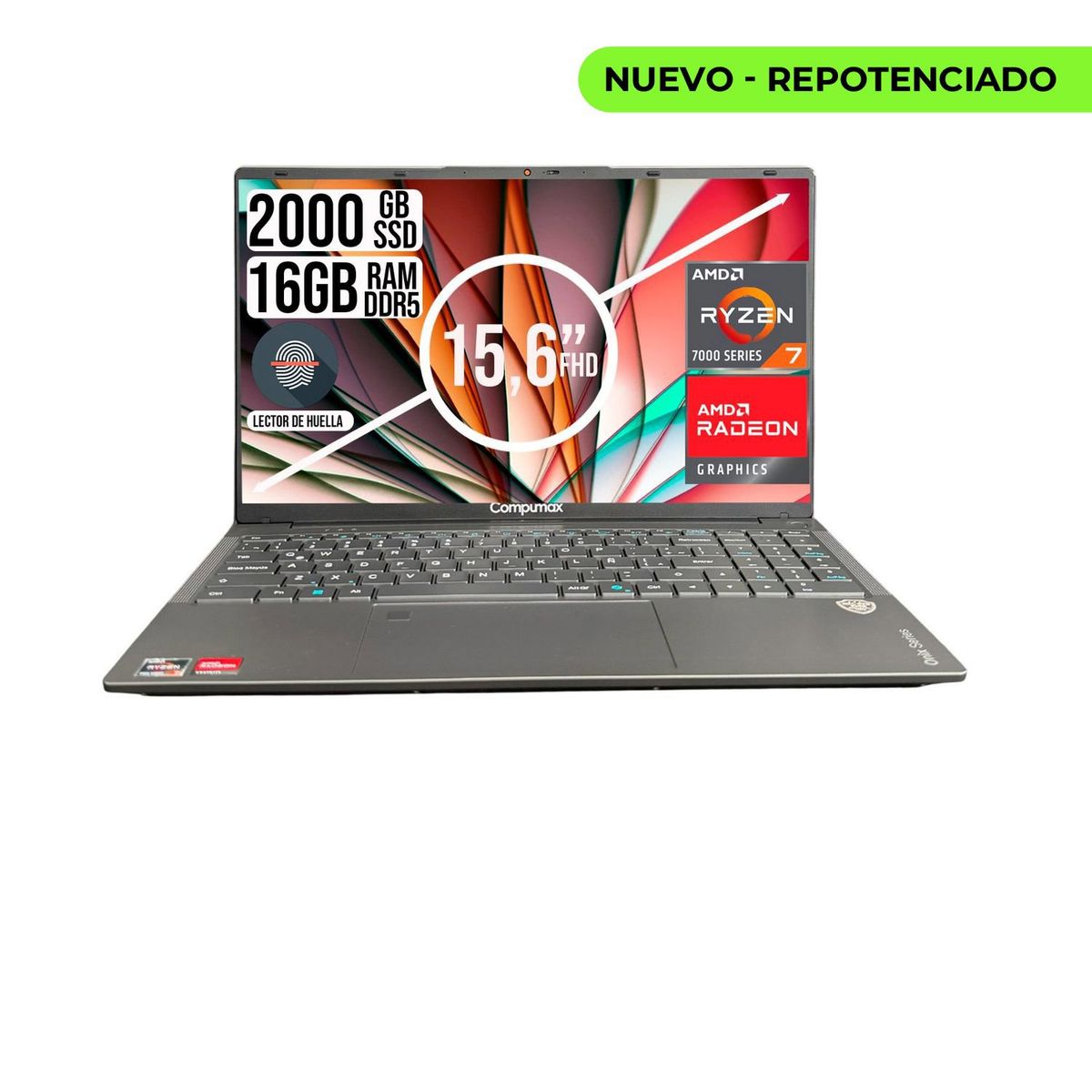 COMPUMAX - PORTATIL COMPUMAX ONIX AMD RYZEN 7-7735HS SSD 2TB RAM 16GB 15.6 LCD