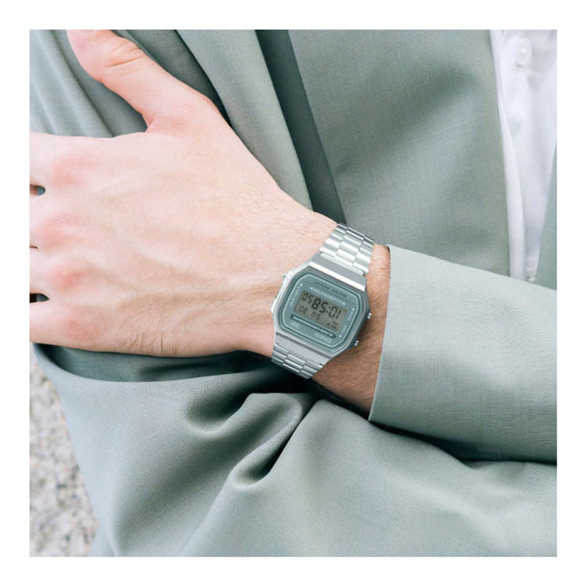 CASIO - RELOJ CASIO VINTAGE A168WA-3AYDF -PLATEADO