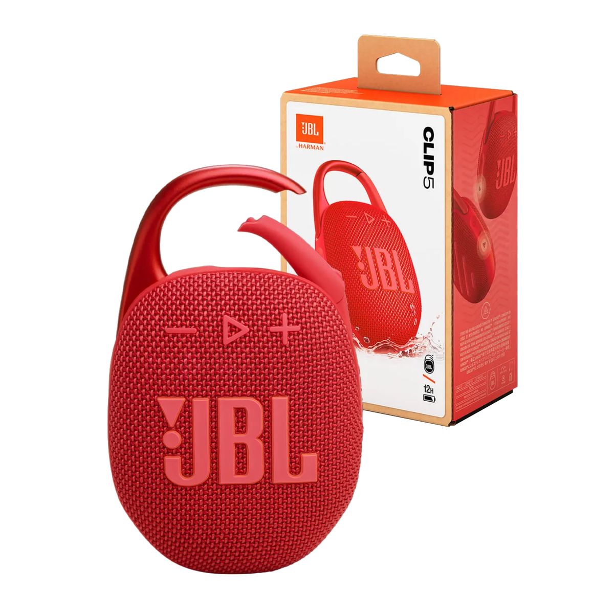 JBL - Parlante Bluetooth JBL Clip 5 – Portátil, Resistenta IP67 Rojo