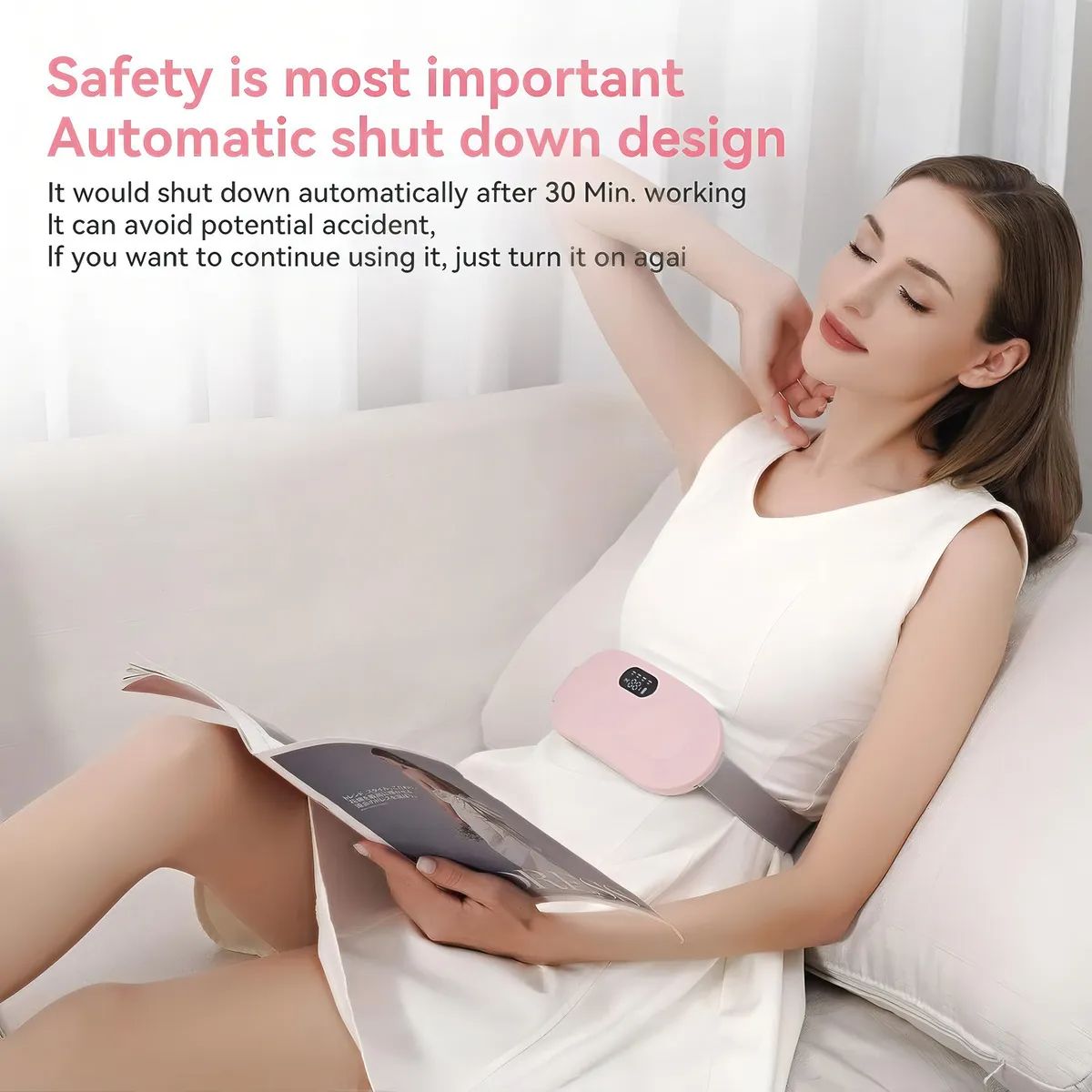 SKY - Almohadilla térmica eléctrica YM Menstrual Heating Pad para cintura