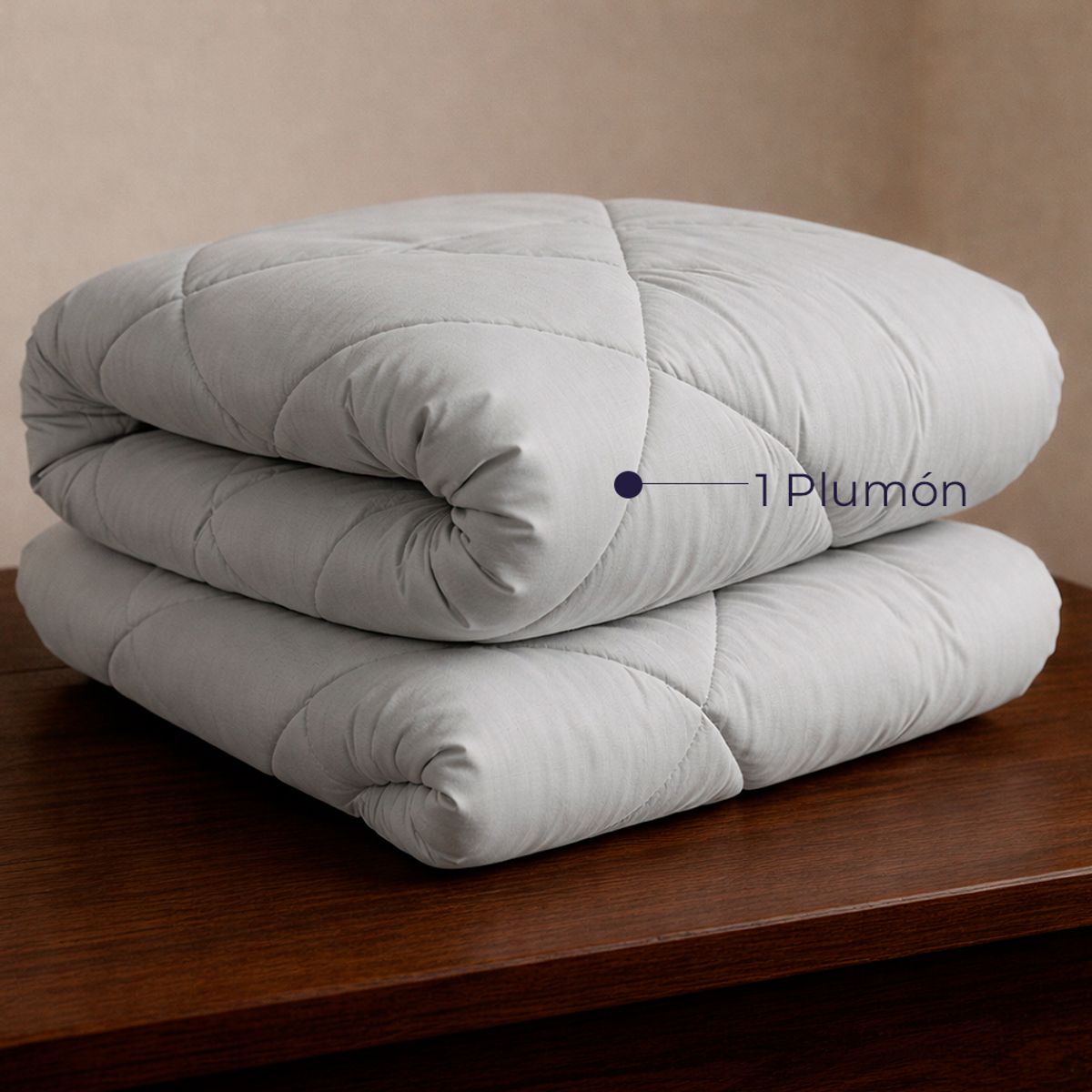 LILE - Plumón 300 hilos Polialgodón Gris