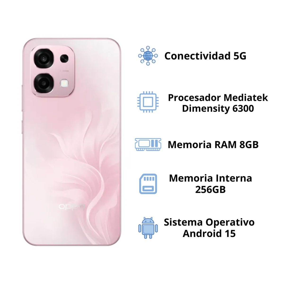 OPPO - Celular Oppo A6 Pro 5G 256GB 8GB  Rosado