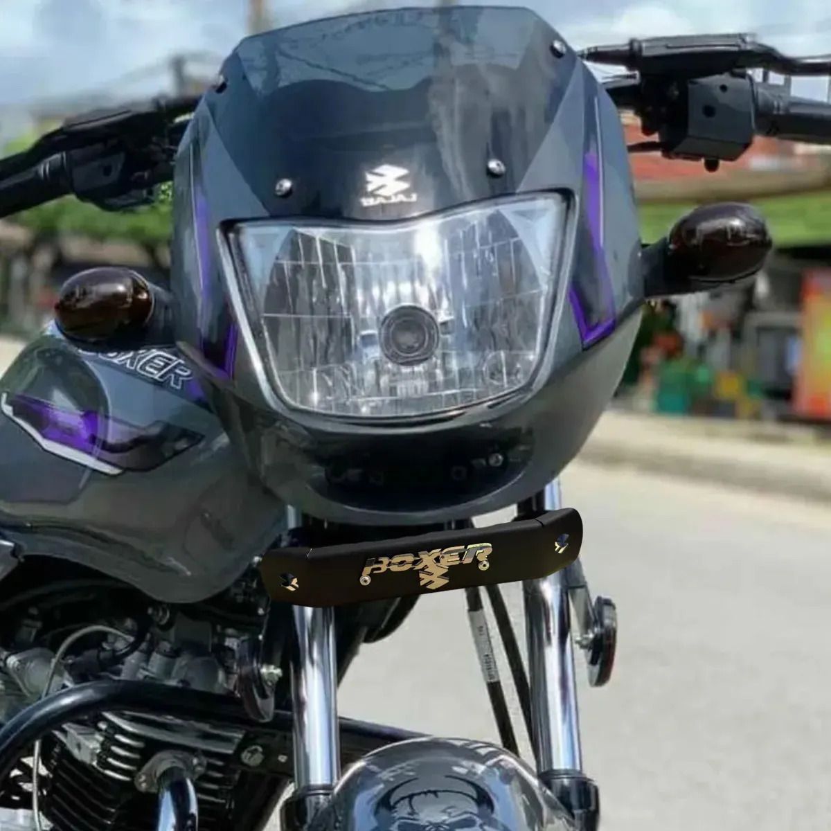 GENERICO - Emblema Frontal Lujo Acero Para Motocicleta Bajaj Boxer