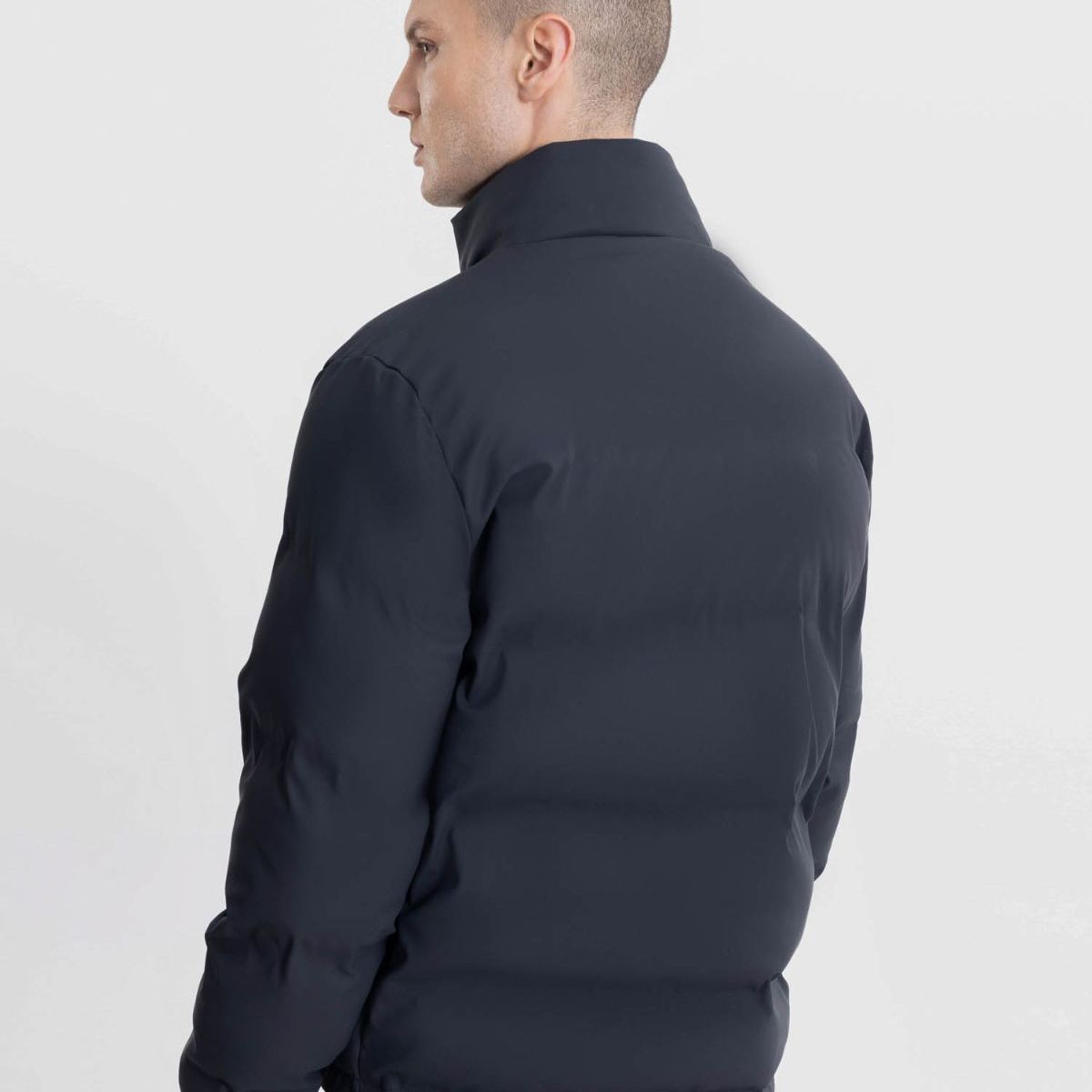 ATMOS - Chaqueta Acolchada Pu Cuello Alto  Para Hombre Negro Atmos