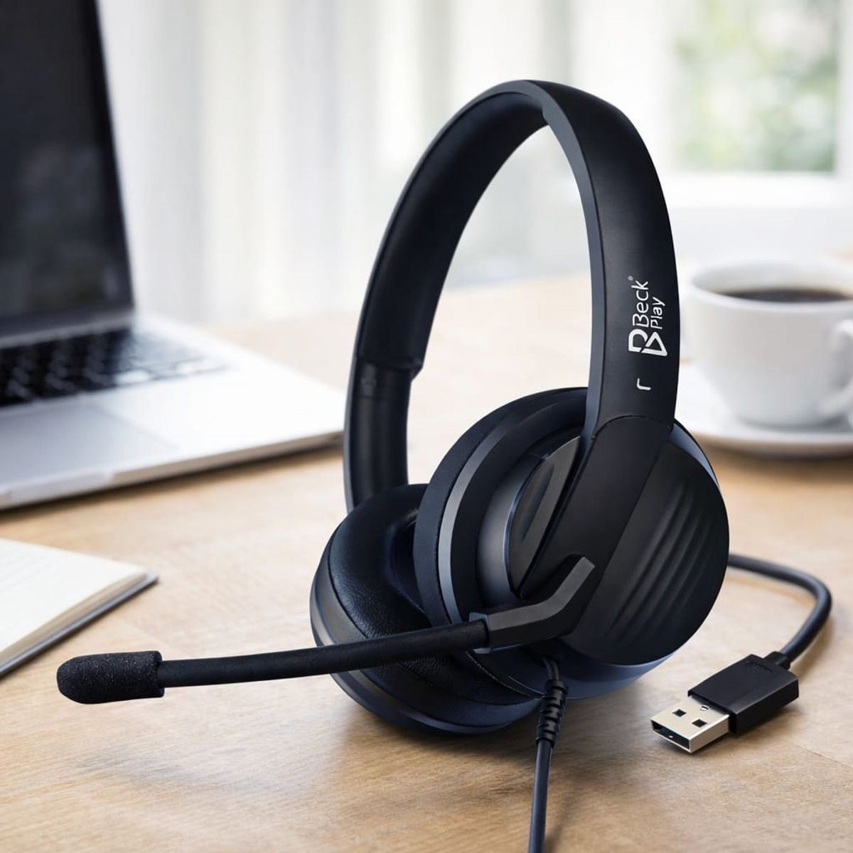 GENERICO - Audífonos USB BeckPlay BO-CA163 con Cancelación de Ruido