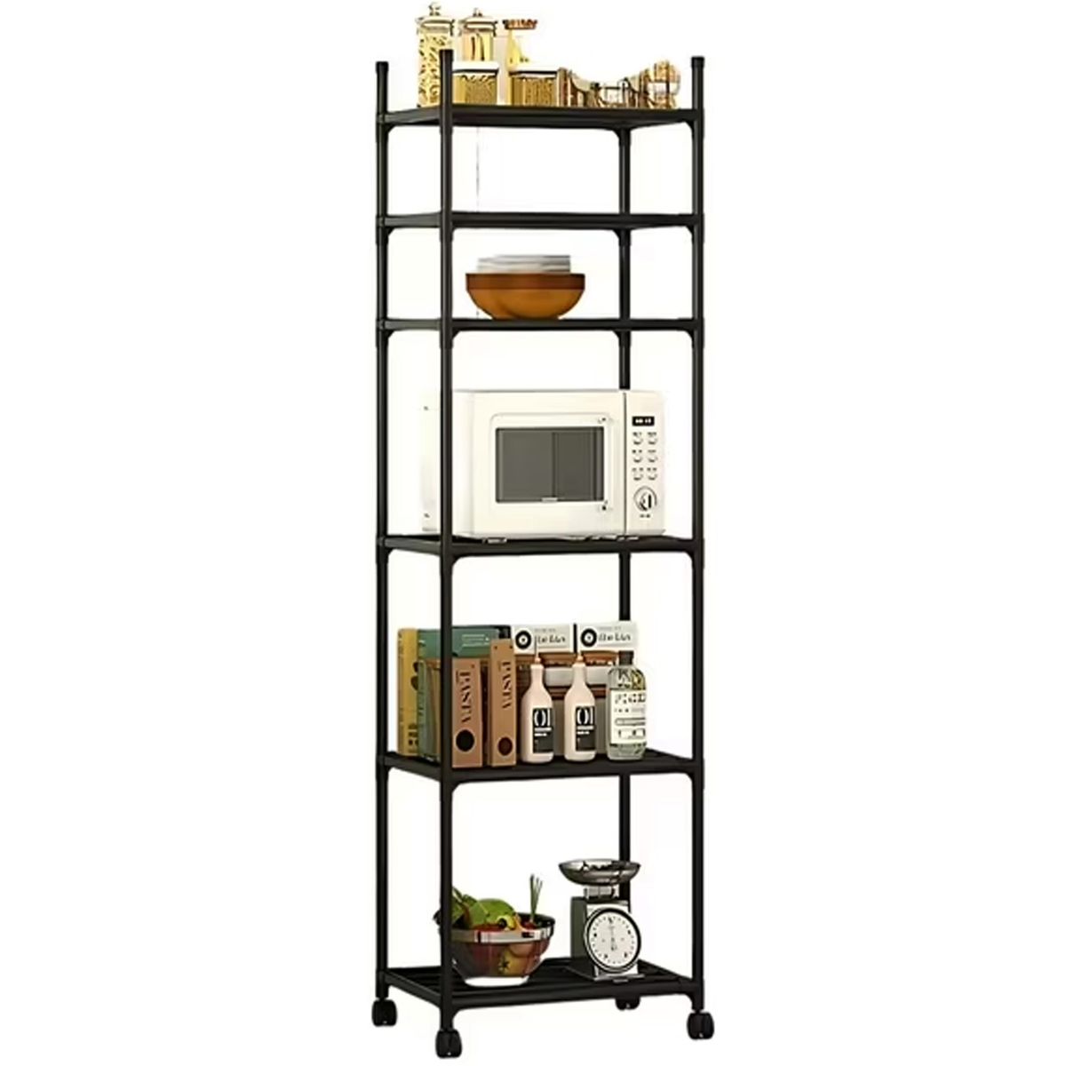 ONE PIXEL - Estante Organizador De Cocina o Baño Con Ruedas 6 Niveles Multifuncional