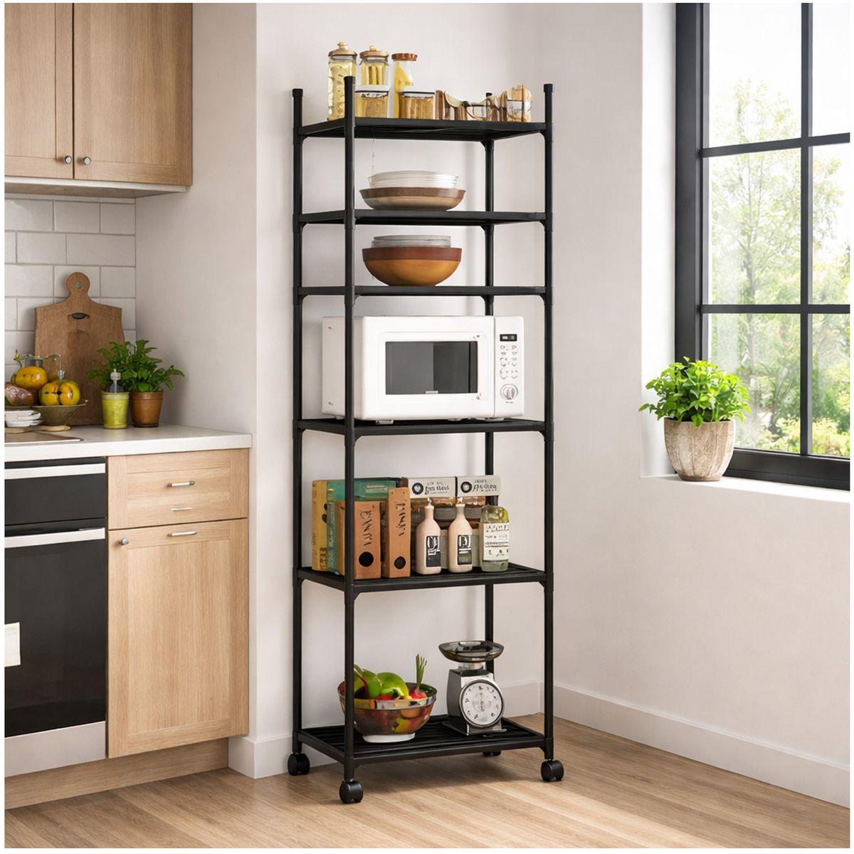 ONE PIXEL - Estante Organizador De Cocina o Baño Con Ruedas 6 Niveles Multifuncional