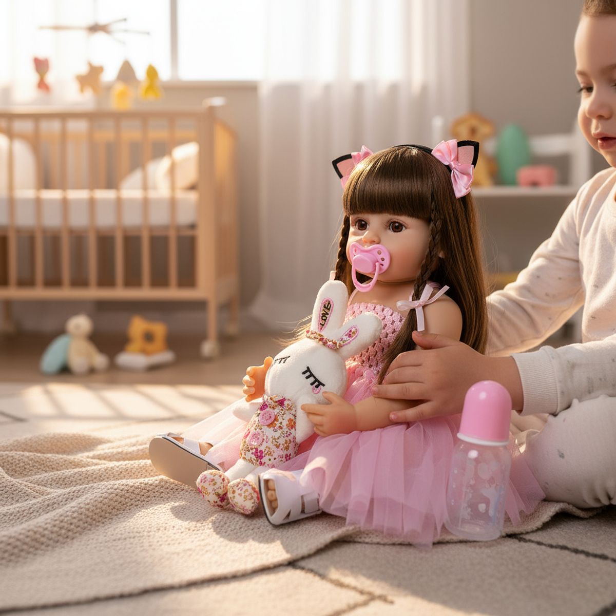 LA MUÑECA - MUÑECA BEBE REALISTA EN SILICONA  CON ACCESORIOS