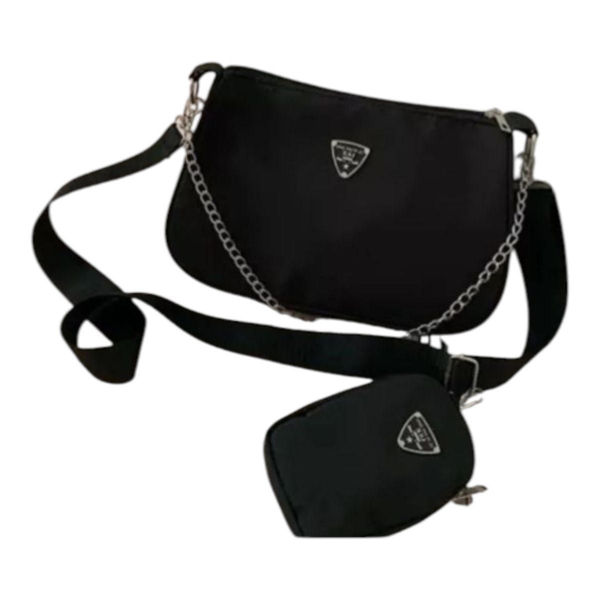 GENERICO - Bolso Manos Libres Con Monedero Elegante Mujer NEGRO