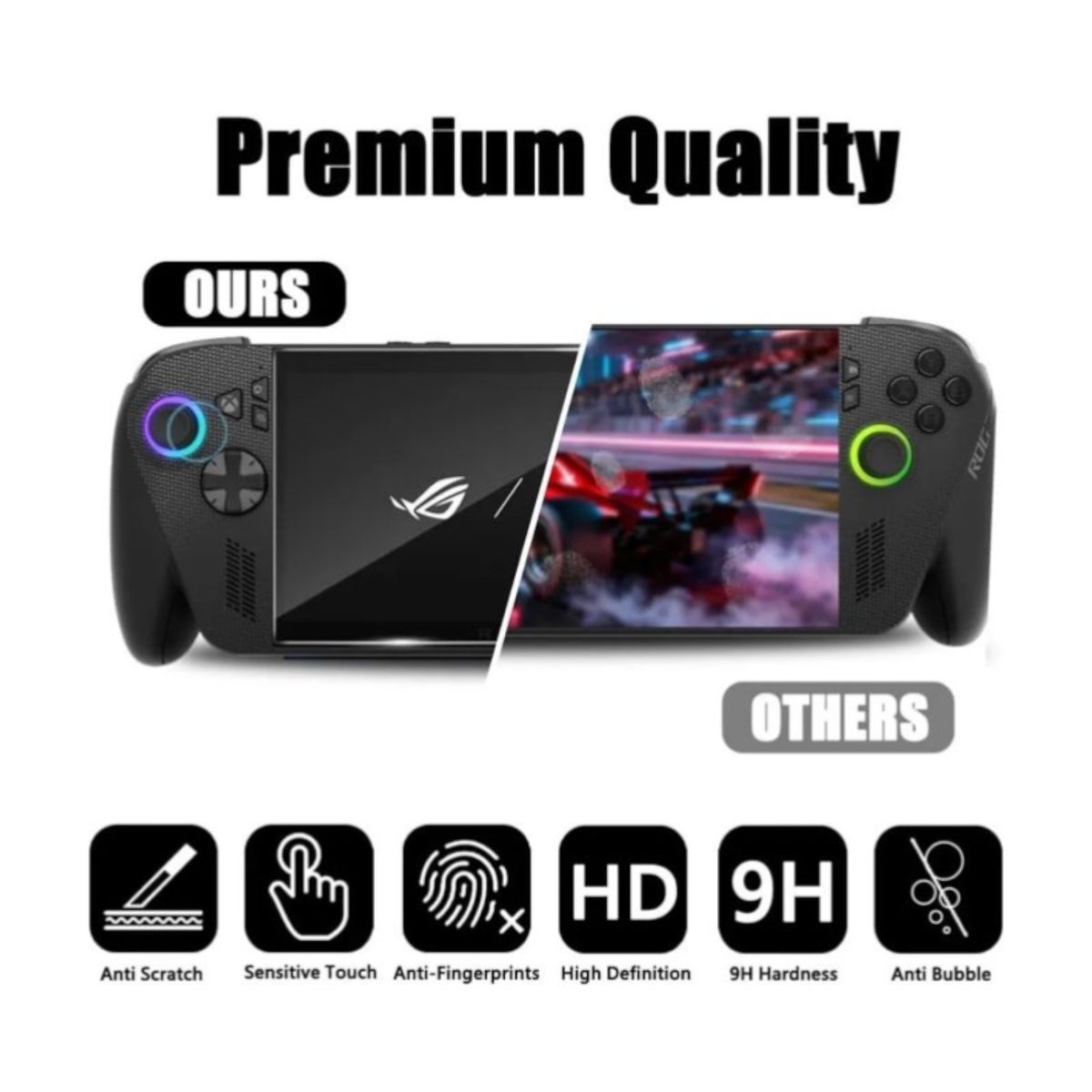 GENERICO - Vidrio Templado Protector Pantalla Compatible Con Asus Rog Ally