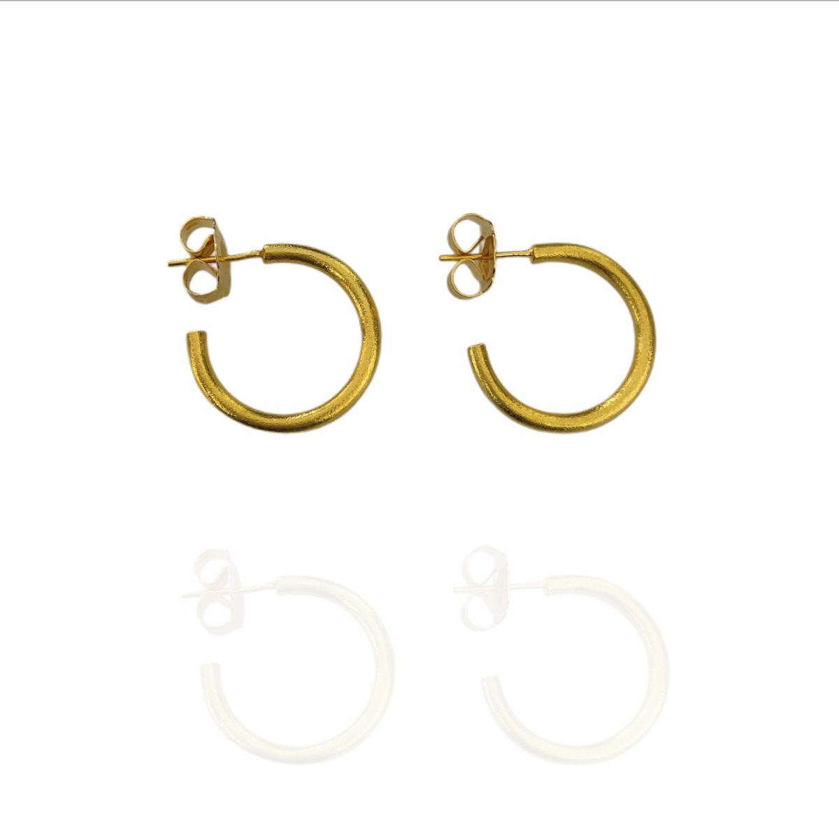 MERAKI - Candongas para mujer Bañadas en oro 24kt - Aretes pequeños - Aretes para mujer