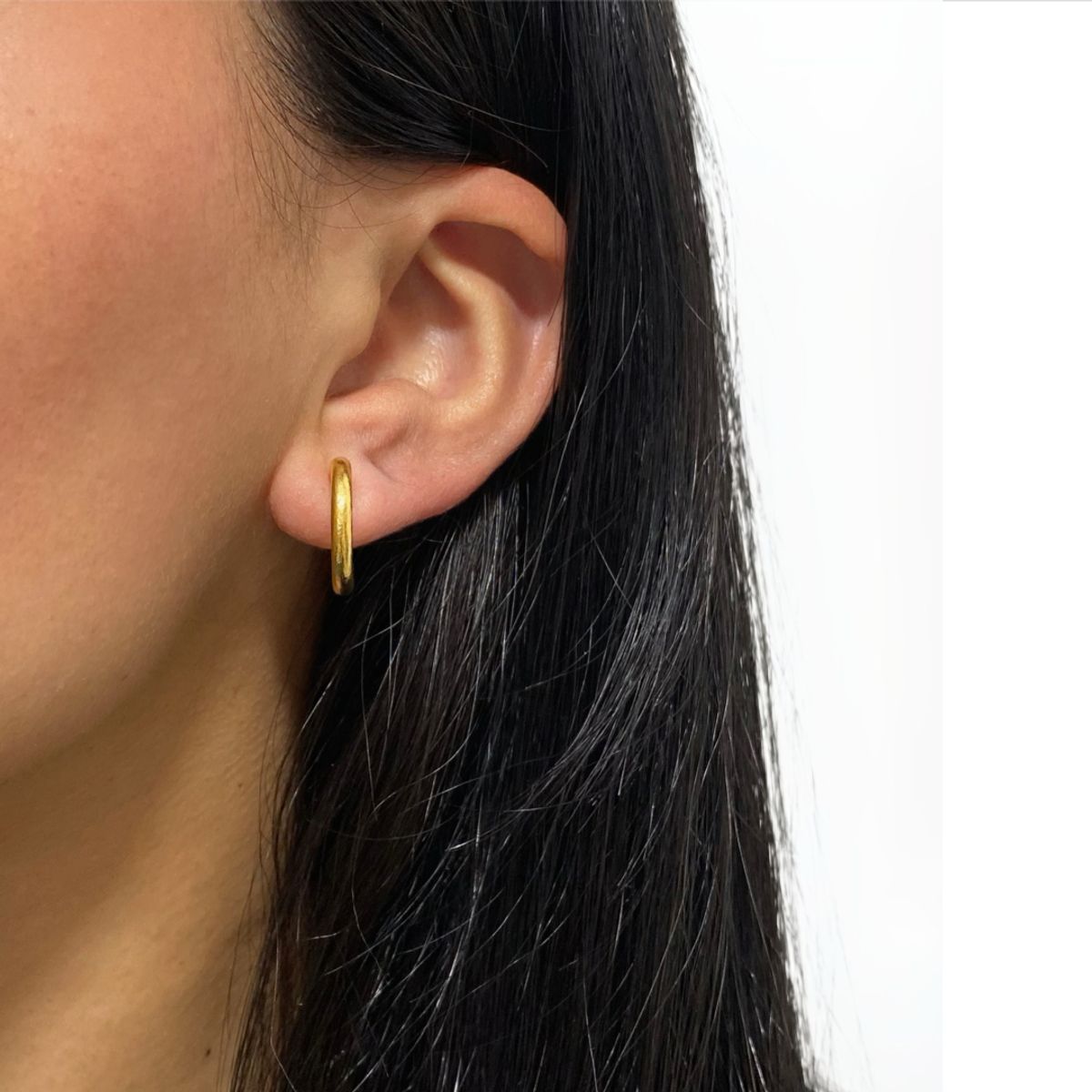 MERAKI - Candongas para mujer Bañadas en oro 24kt - Aretes pequeños - Aretes para mujer