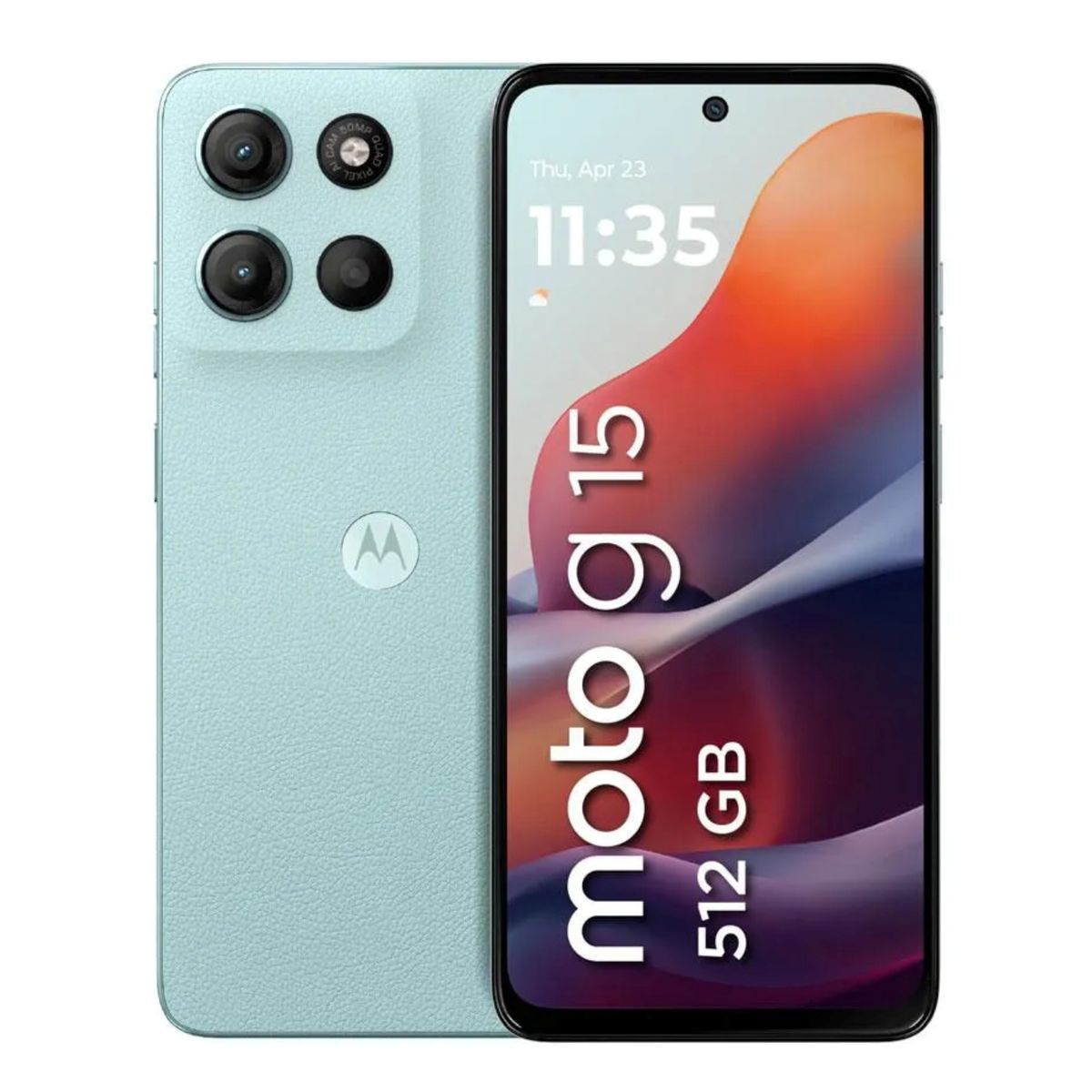 MOTOROLA - Celular Motorola G15 4G Dual SIM 6.72” FHD+ 512GB 12GB 4+8 50MP IP54 5200mAh Dolby Atmos - Celeste