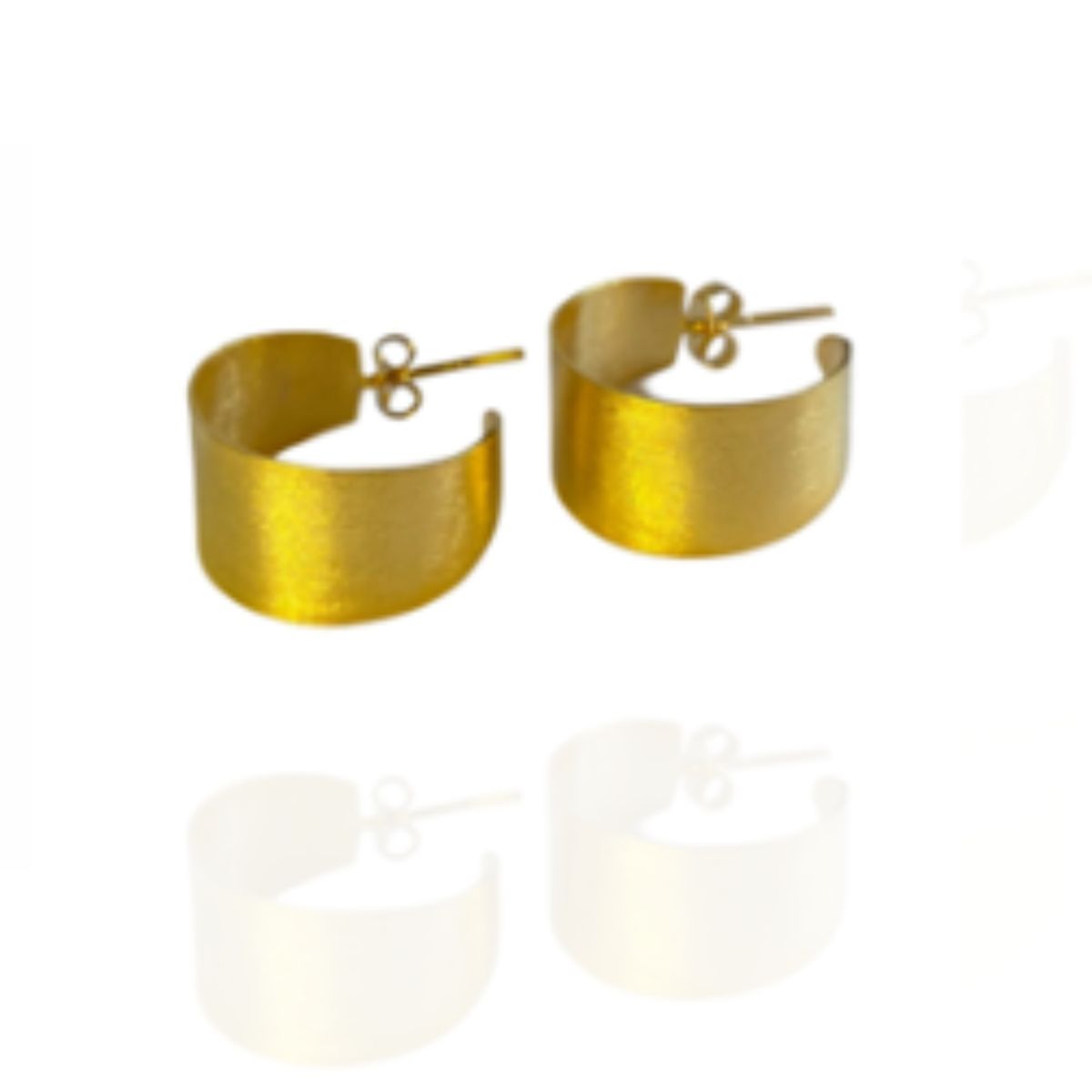 MERAKI - Candongas mujer bañadas en oro 24kt - Aretes Mujer - Aretes elegantes