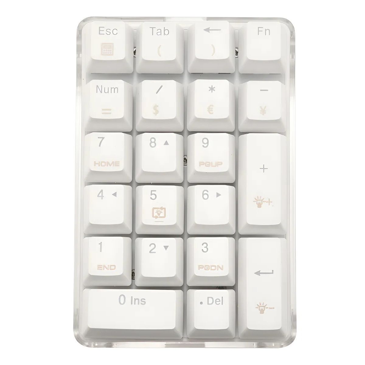 CRYSTAL - Teclado Numérico Mecánico Con Retroiluminación Blanca