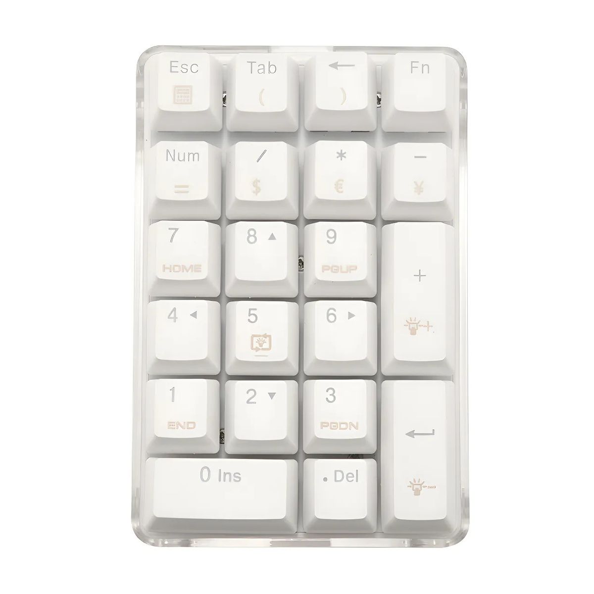 CRYSTAL - Teclado Numérico Mecánico Con Retroiluminación Blanca