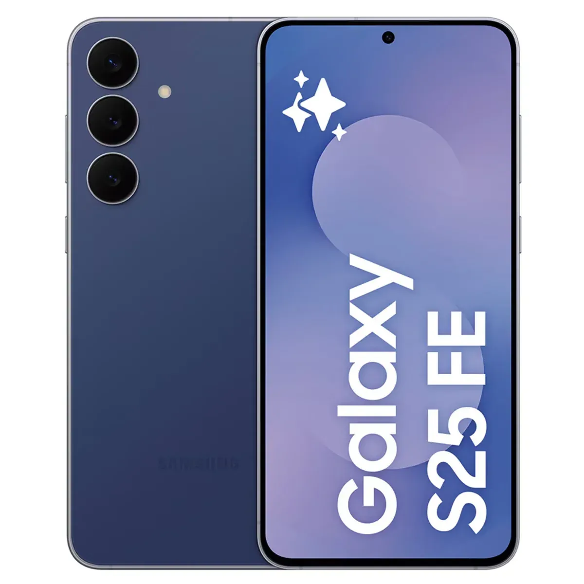 SAMSUNG - Celular Samsung Galaxy S25 Fe 128 Gb 5G Azul Reacondicionado +14 Meses de Garantia + Panel Solar