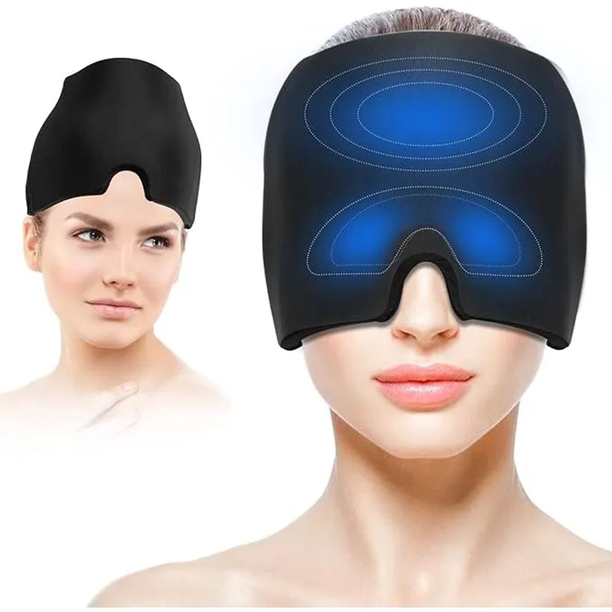 SKY - Gorro Para Migraña Alivio Compresa De Gel Frío Para Ojos