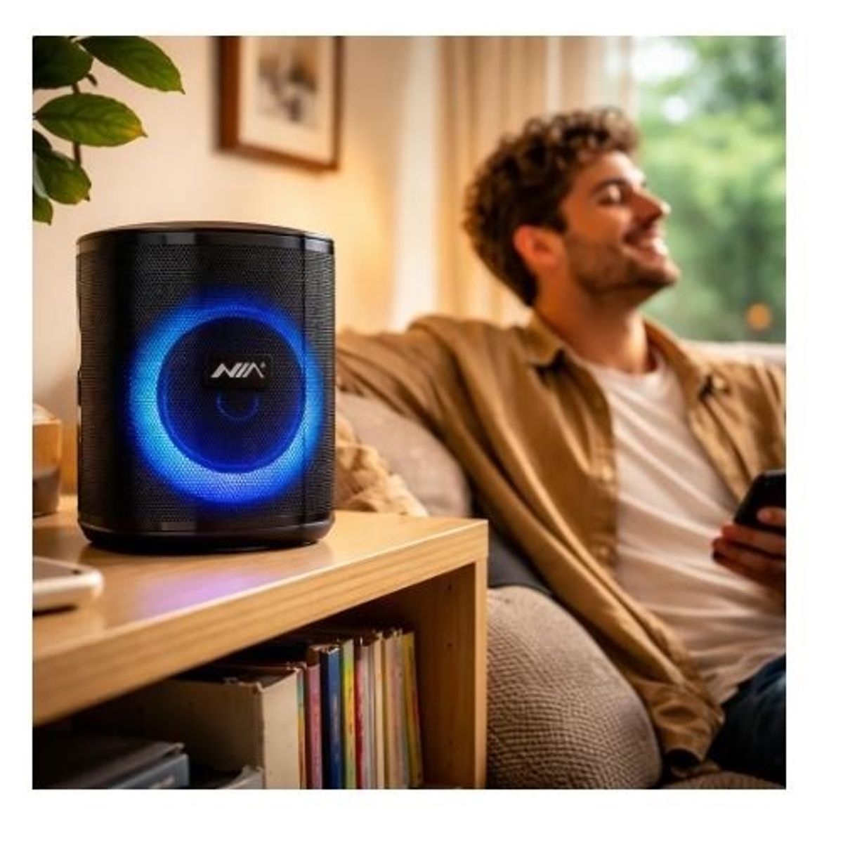 NIA - Parlante Recargable Bluetooth 4 NIA AN-1098 Con control y amplificador digital