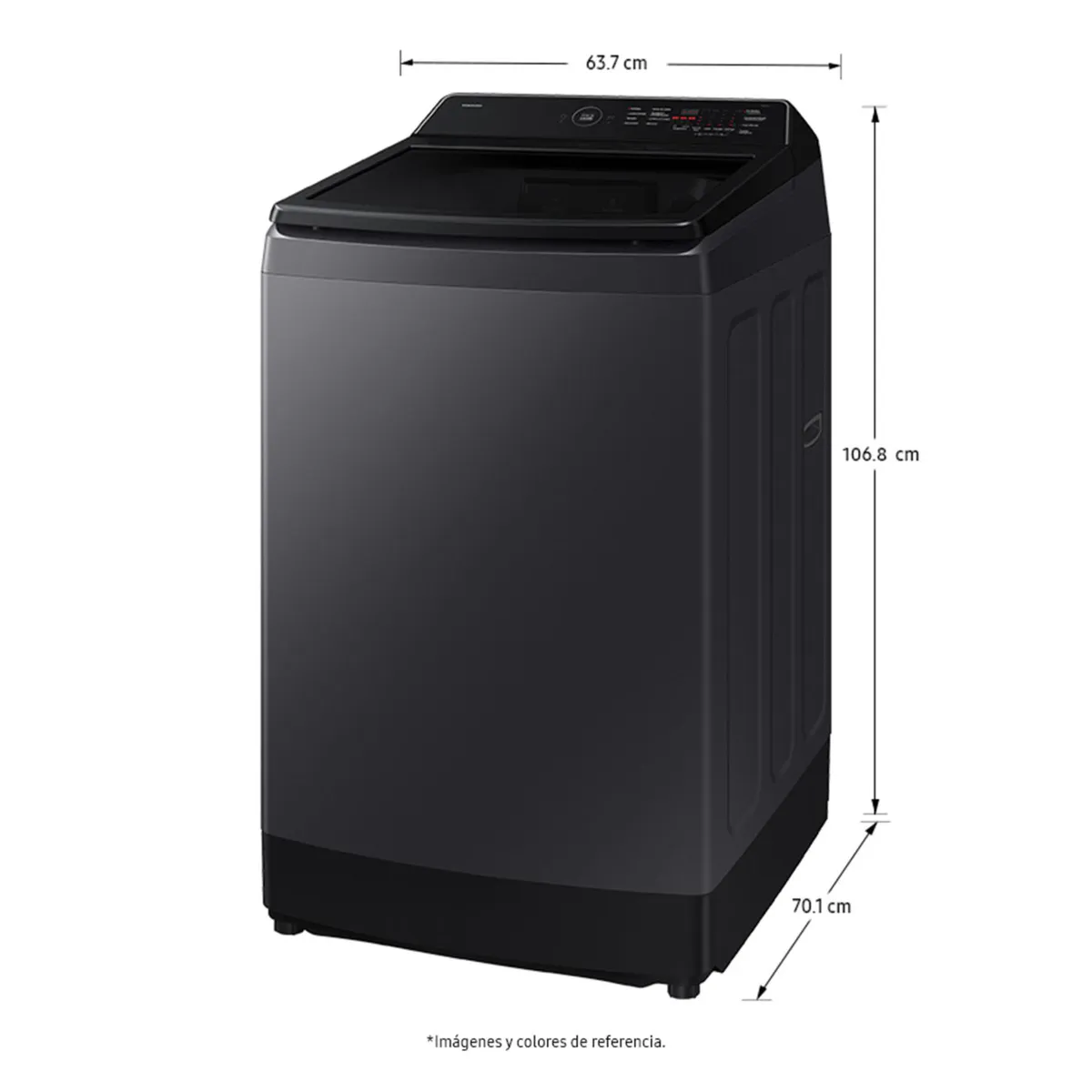 SAMSUNG - Lavadora Samsung 17 kg Carga Superior WA70F17E7CCO – Gris Grafito