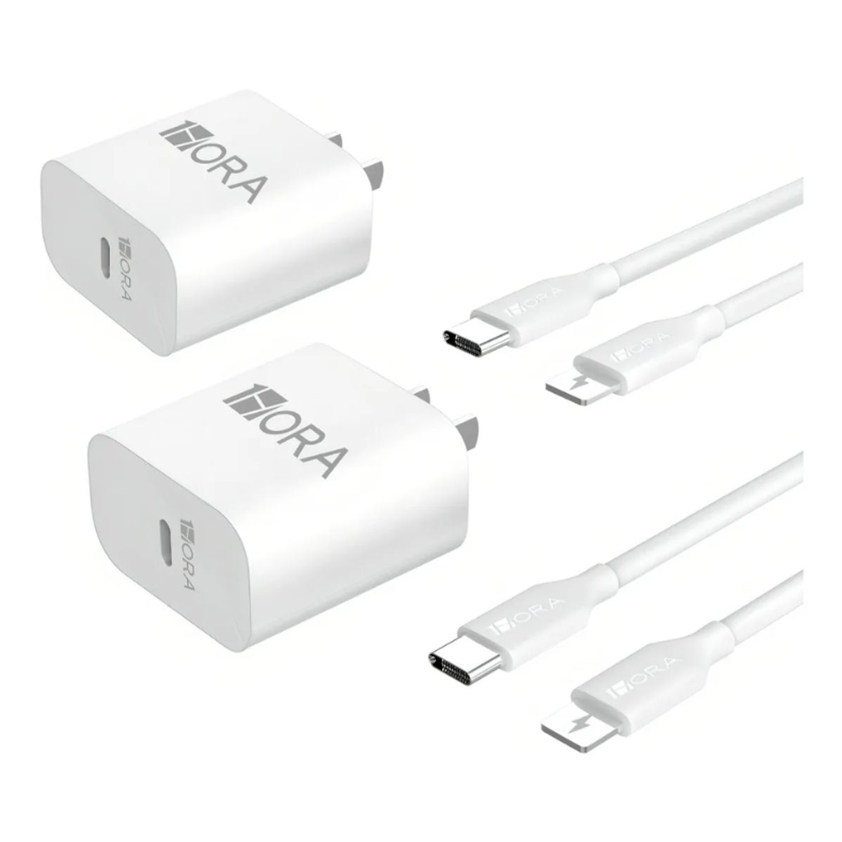 1HORA - Cargador 1Hora Ultra Turbo 20W 3A USB-C para iPhone Blanco