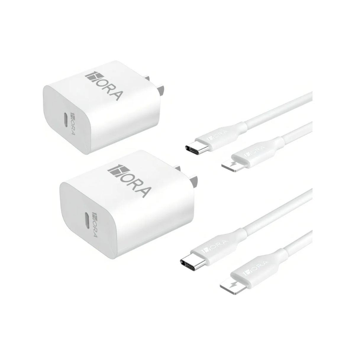 1HORA - Cargador 1Hora Ultra Turbo 20W 3A USB-C para iPhone Blanco