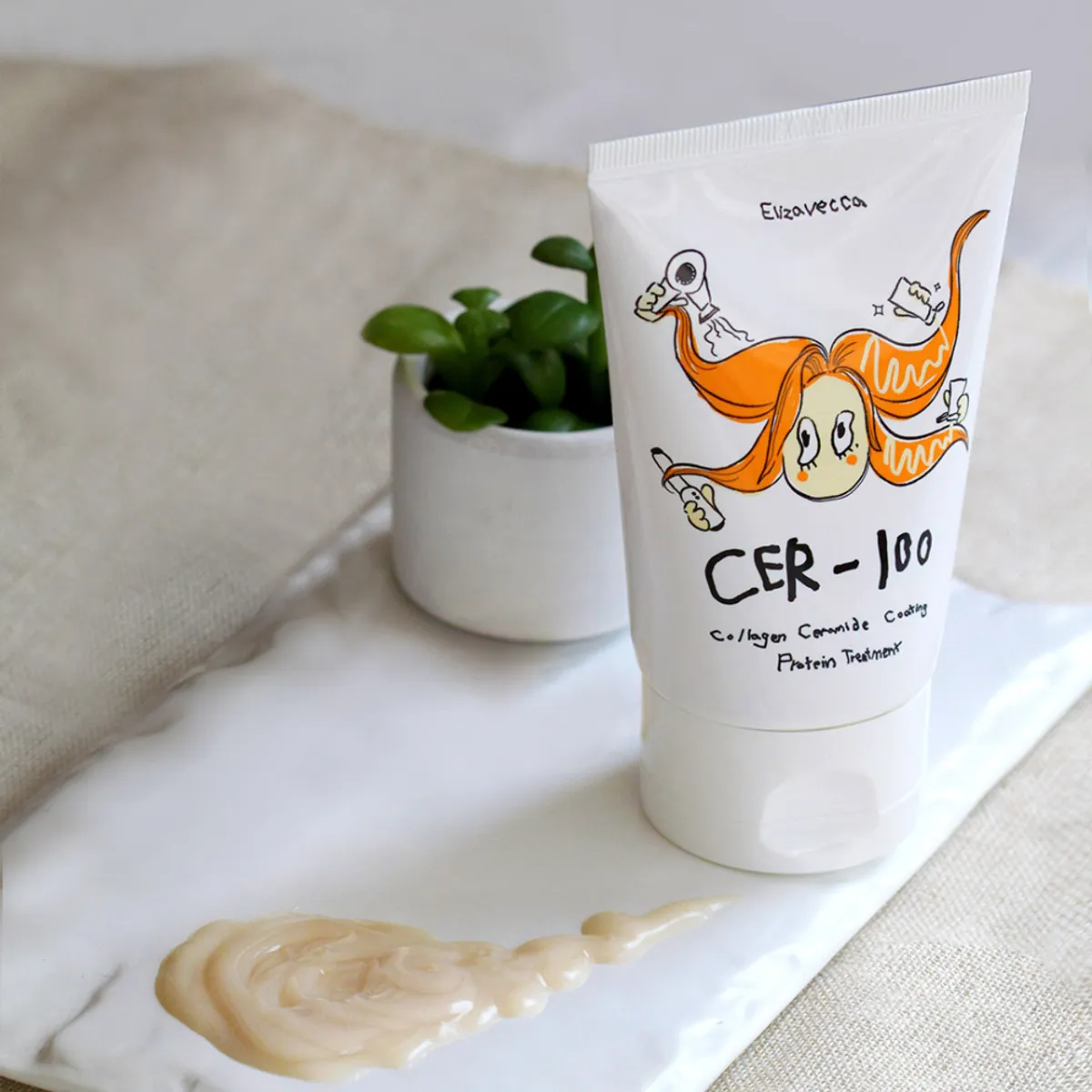 MALCREADO7761 - Elizavecca CER-100 Collagen Ceramide Coating Protein Treatment  Tratamiento Capilar Reparador