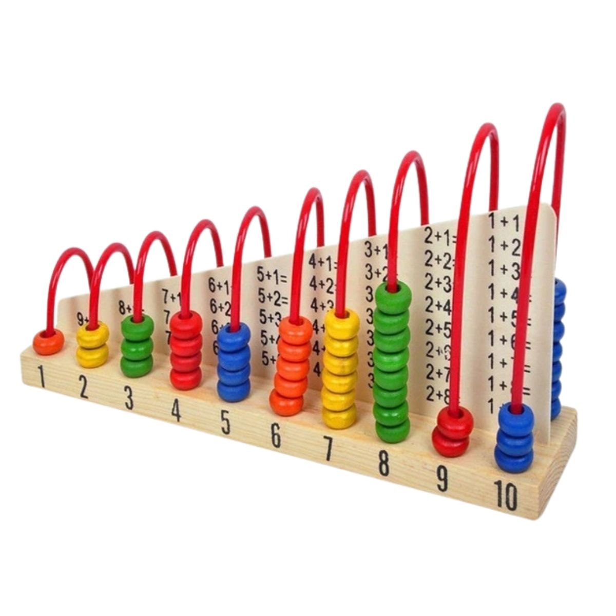 GENERICO - Ábaco De Madera Educativo Montesori Para Niños Juguete Didáctico De Cálculo y Matemáticas Preescolar