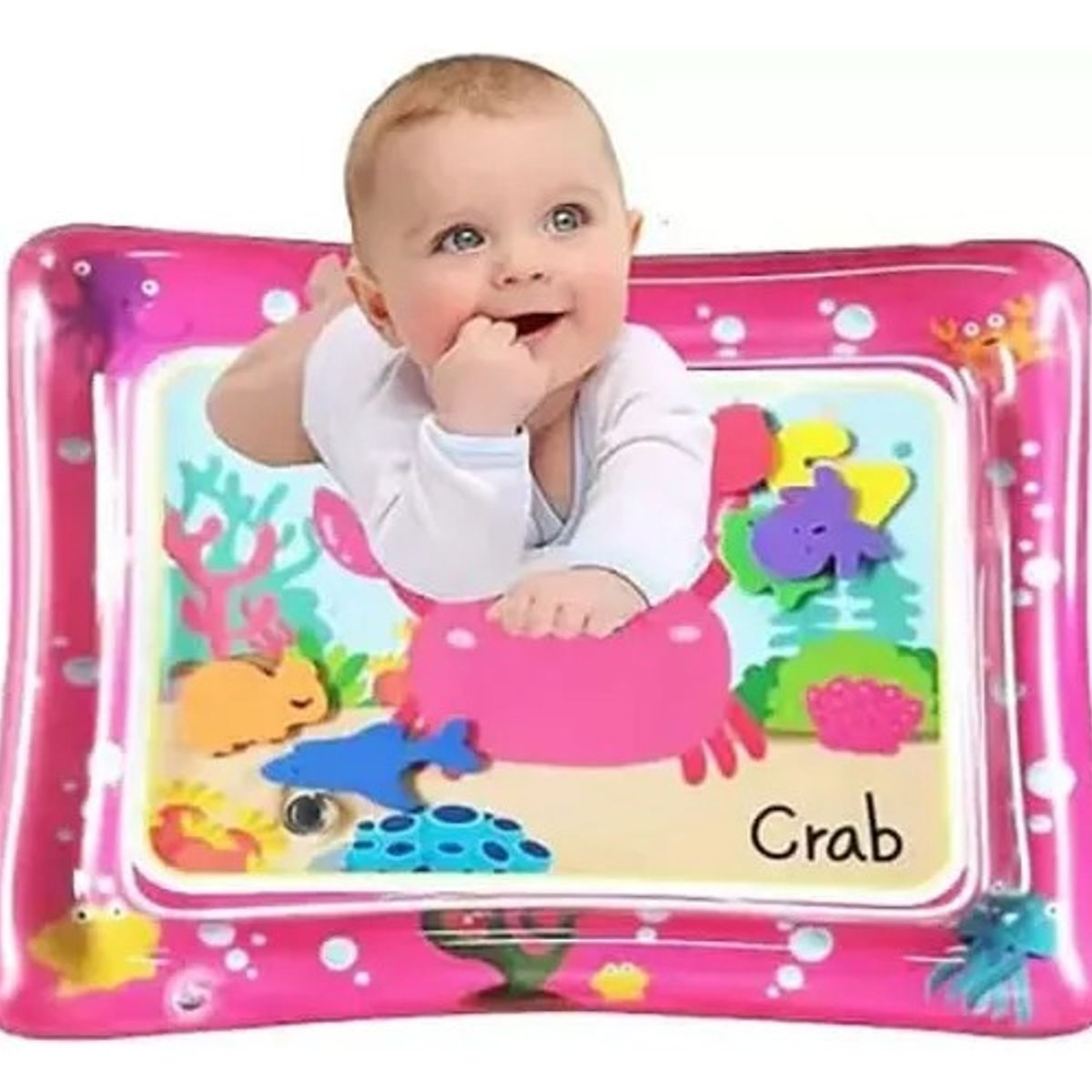 TIENDITA DEL BEBE IMPORTADORA MC - Tapete De Agua Inflable Para Bebé Azul Estimulación sensorial y divertido Rosado
