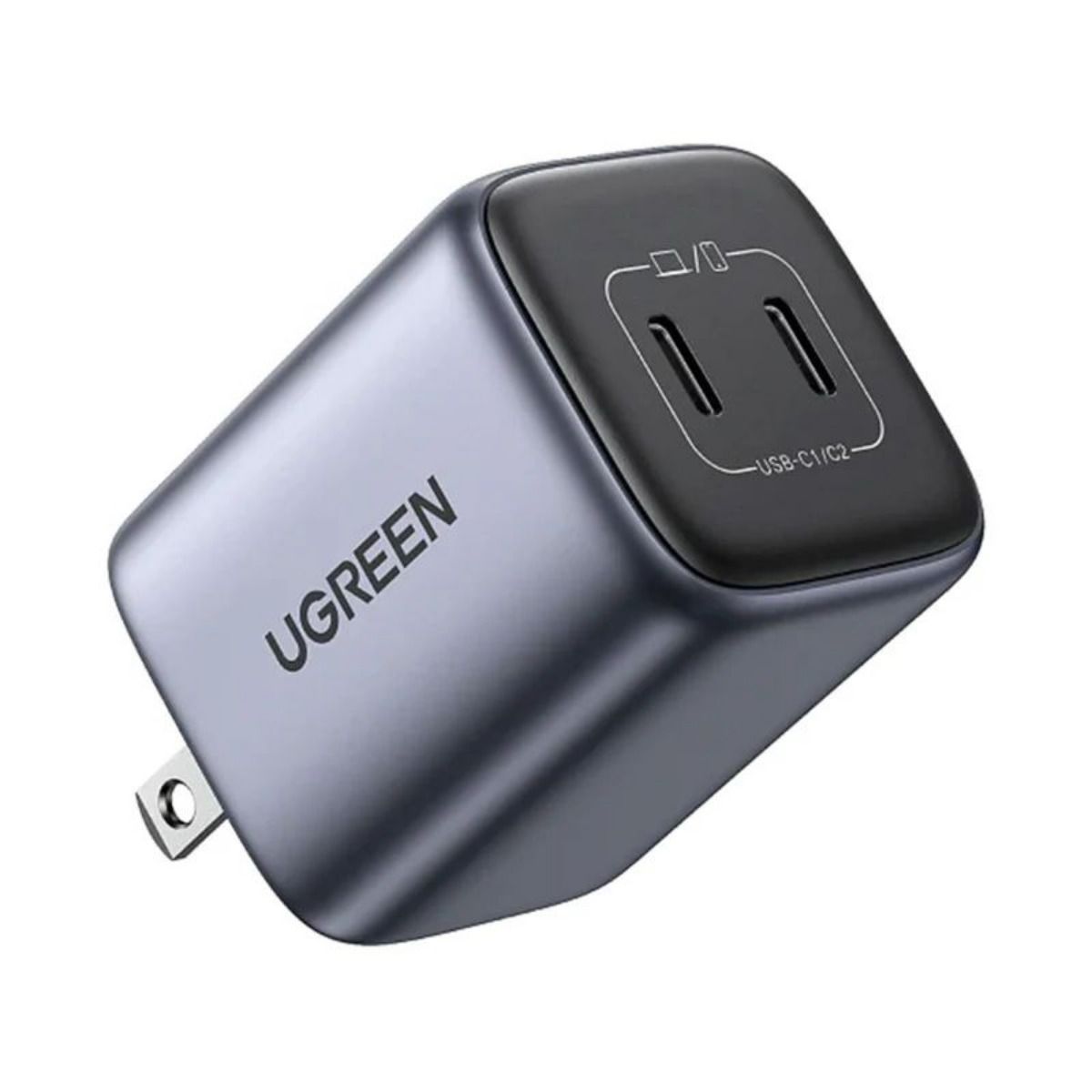 UGREEN - Cargador Ugreen Mini Nexode 45W GaN PD 2 Puertos USB-C Negro