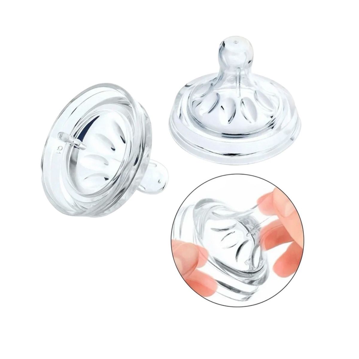 ONLYBABY - Set X2 Chupos 3-6meses Boca Ancha Compatible Avent Natural
