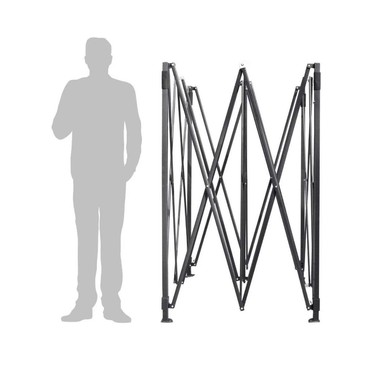 GENERICO - Toldo Retractil Plegable 3X3 Con Paredes Transparentes Para Jardín Color Rojo