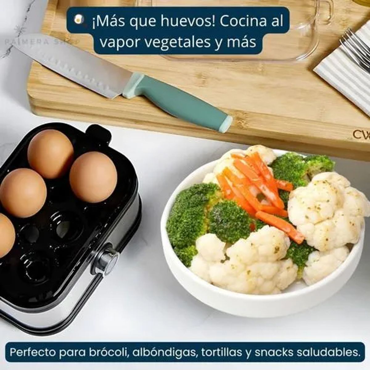 GENERICO - Hervidor De Huevos Electrico Vaporera Para Cocinar Alimentos