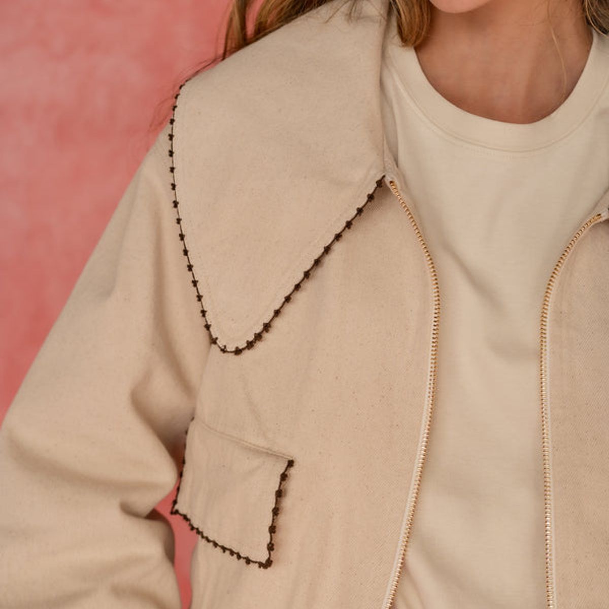 ALGODON Y COCO - Chaqueta arena