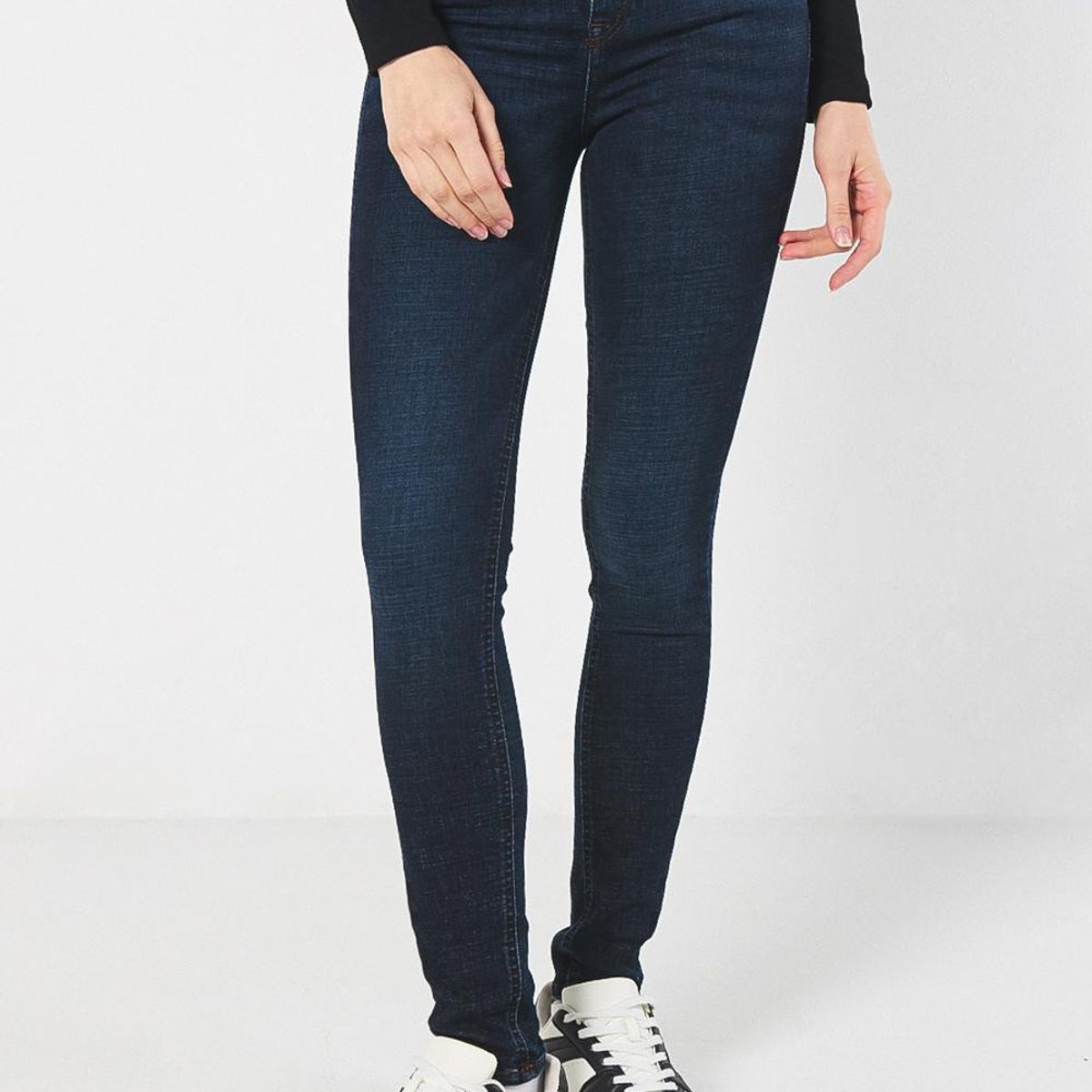 KOAJ - KOAJ Jean push up azul intenso tiro alto con realce posteri Mujer