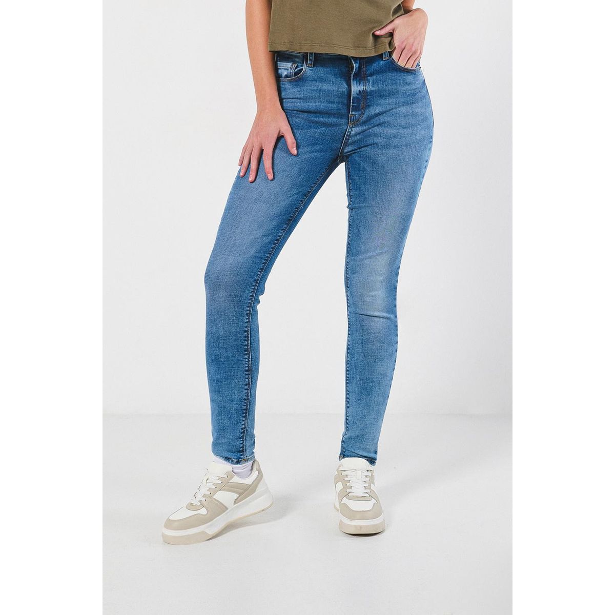 KOAJ - KOAJ Jean azul claro jegging con tiro súper alto y ajuste ce Mujer