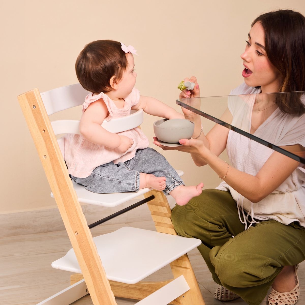 RELAN - Silla de Comer Para Bebé Evolutiva Edda Relan Ajustable Nórdica