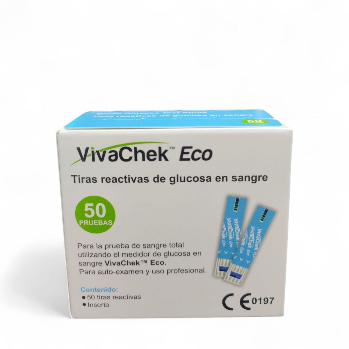 GENERICO - 50 Tirillas Para Glucometro Vivacheck Eco