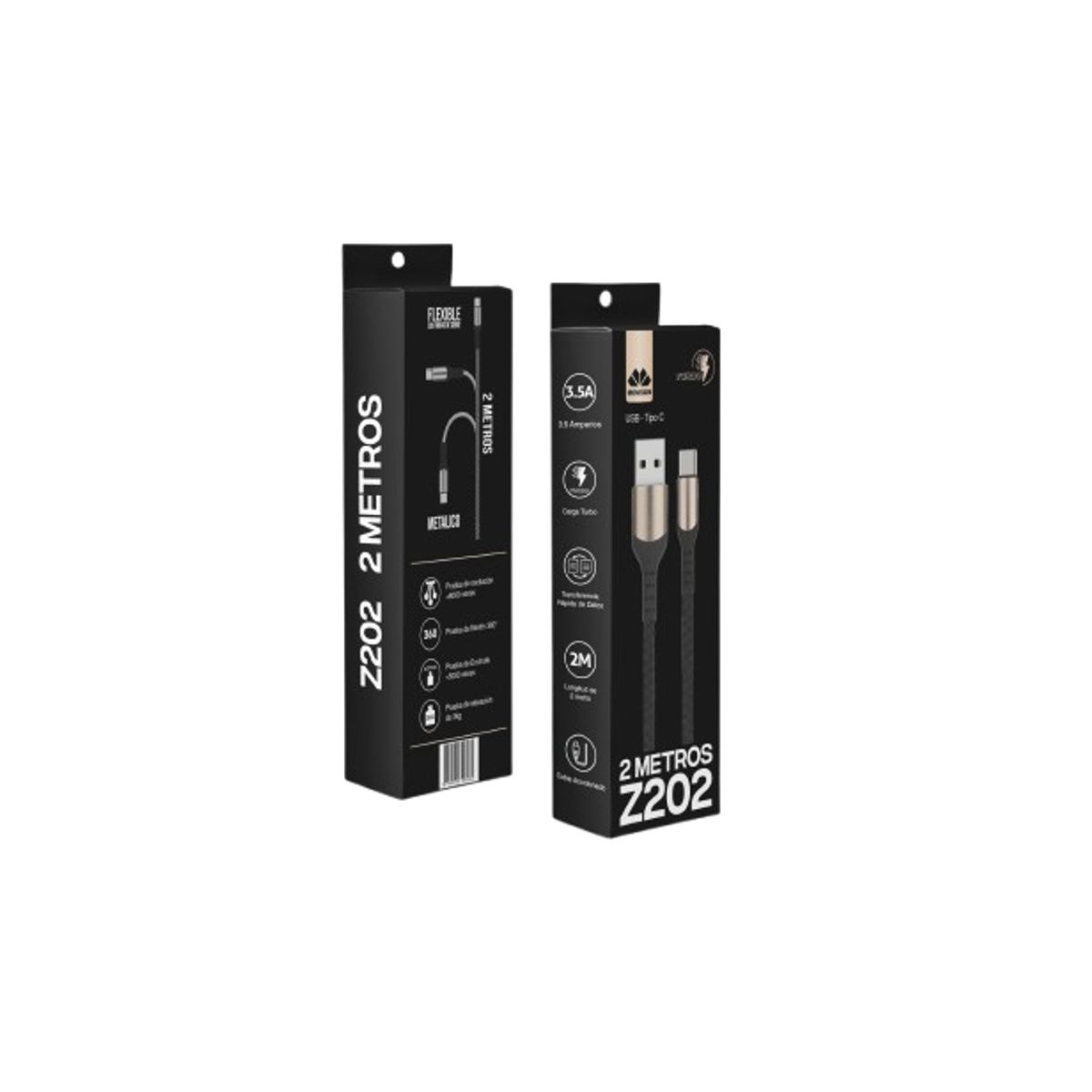 MOVISUN - Cable USB a Tipo C Movisun Z202 Metálico Acordonado