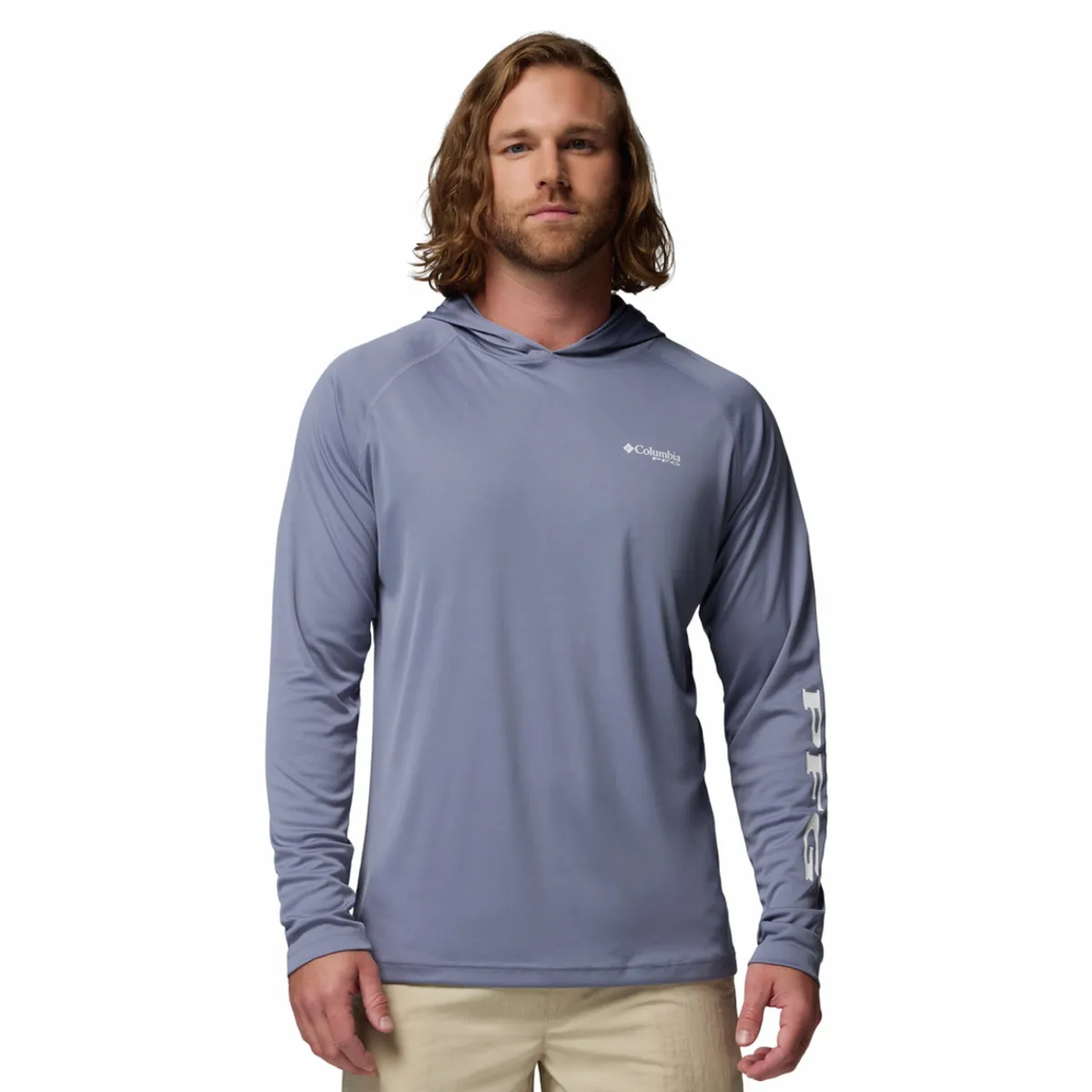 COLUMBIA - Camiseta Hombre Columbia TERMINAL TACKLE HOOD Morado COLUMBIA
